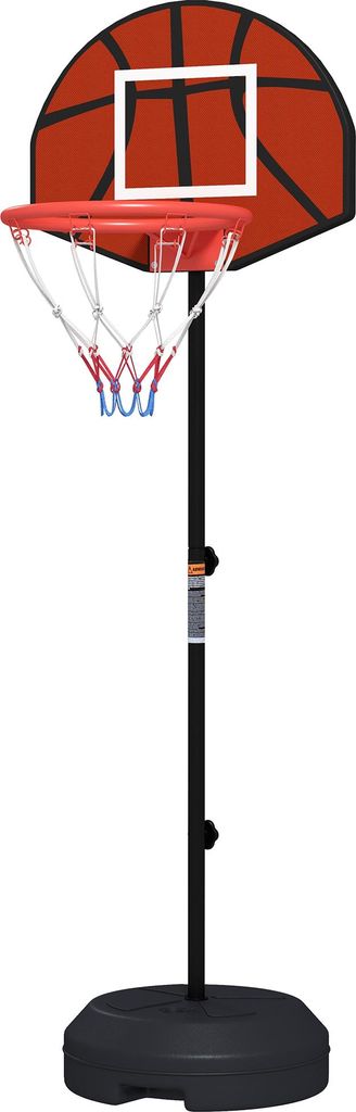 Höhenverstellbarer Basketballständer mit Magnet-Dartscheibe, 98-148cm, Schwarz, Kinder Basketballkorb für Indoor/Outdoor