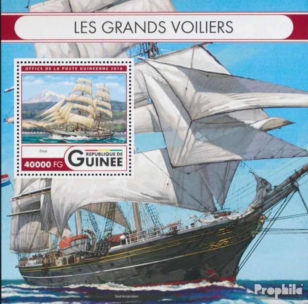 Briefmarken Guinea 2016 Mi Block 2687 (kompl. Ausgabe) postfrisch Große Schiffe