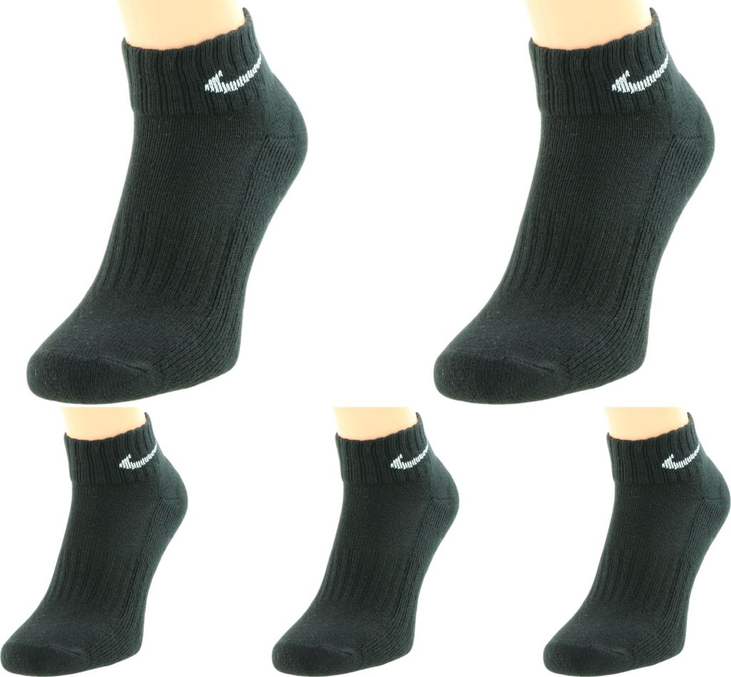 5 Paar Nike SX7677 Everyday Lightweight Ankle Sportsocken Herren Damen - Farbe: Schwarz - Größe: 46-50