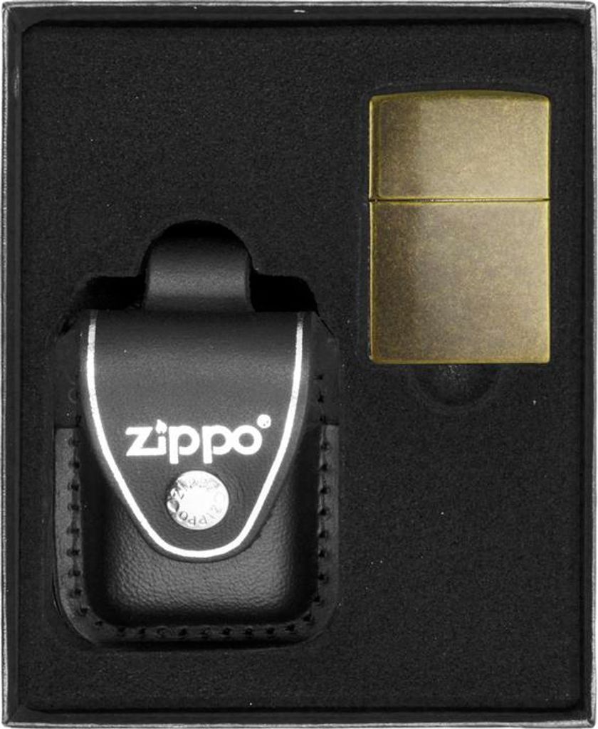 ZIPPO Feuerzeug ANTIK MESSING Geschenkset Nr. 3