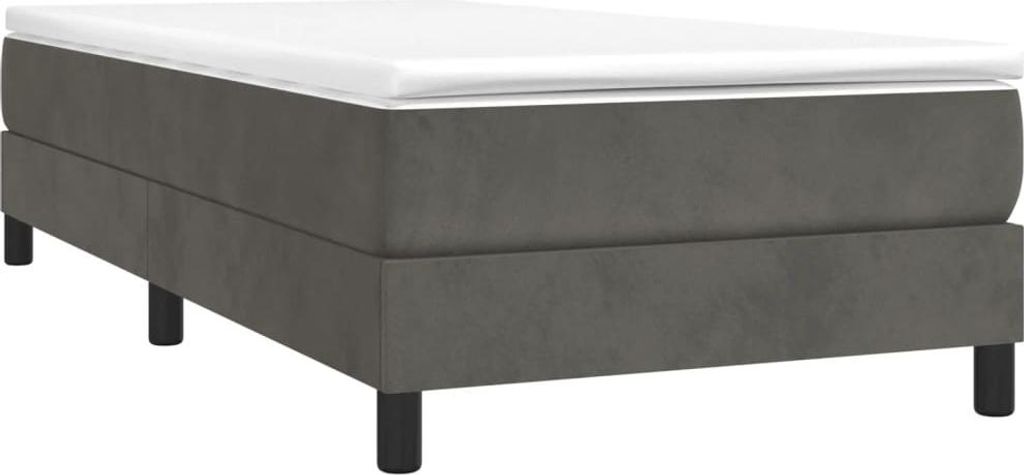 vidaXL Boxspringbettgestell Dunkelgrau 90x200 cm Samt Produktbild 