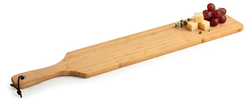 Bamboe serveerplank, naturel, geschikt voor contact met Productafbeelding 