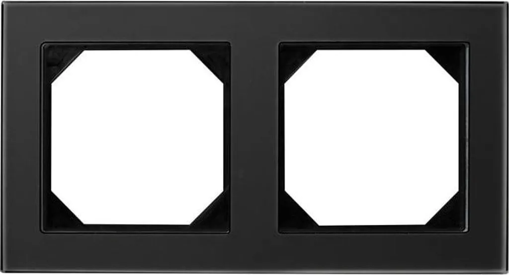 Remplacer vos Plaques Jaunies par ce Cadre 2 Postes en Verre Noir Chic