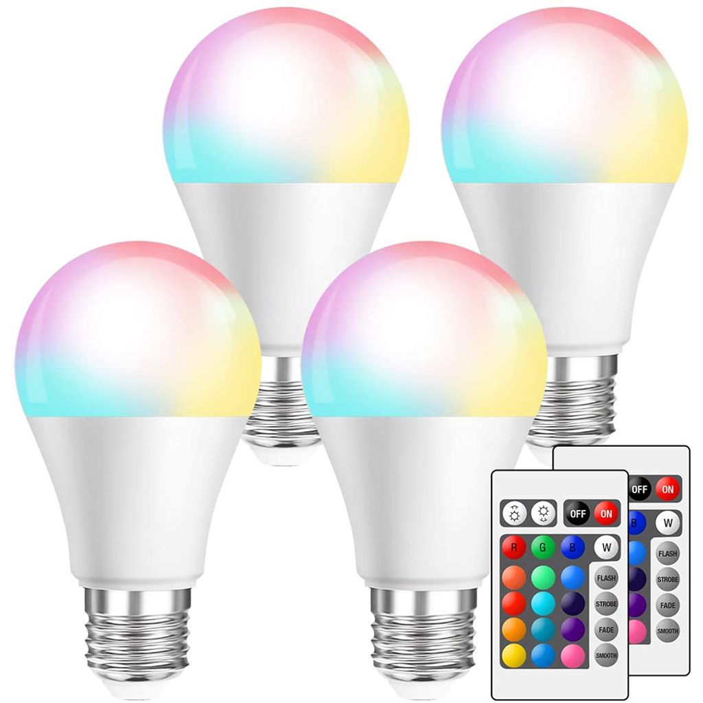 RGB LED Farbwechsel Leuchtmittel 400lm E27 Fernbedienung Dimmer Glüh Lampe EEK A 