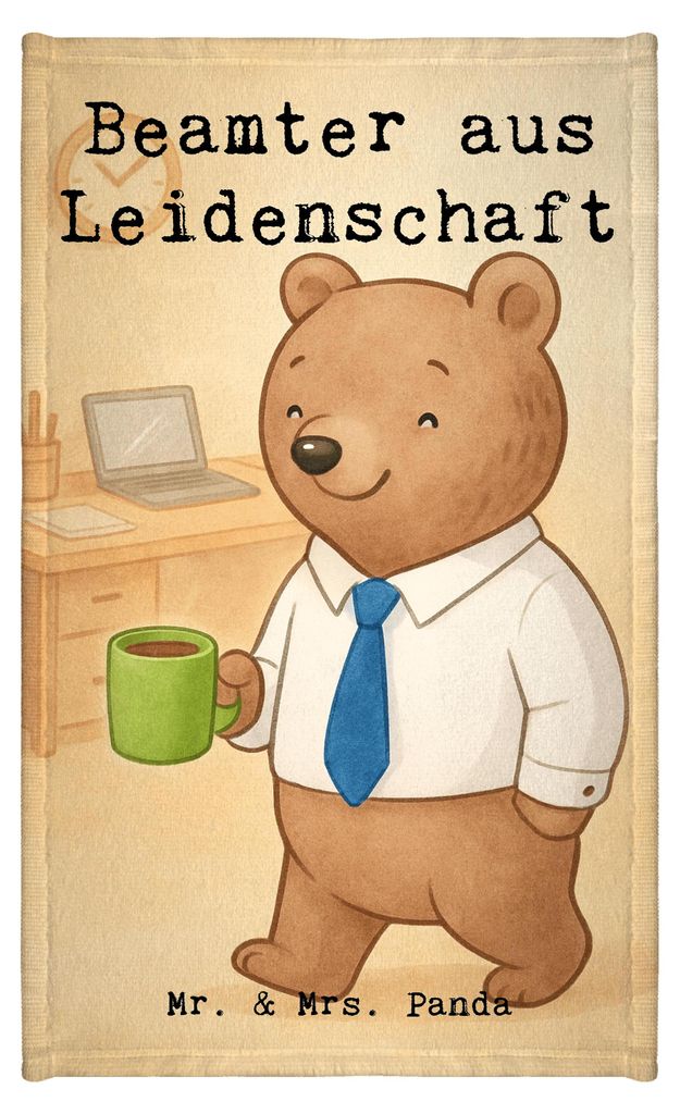 Mr. & Mrs. Panda gäste wc handtuch Beamter Leidenschaft Design - Weiß - Geschenk, Öffentlicher Dienst, Mini-Handtuch, Kleines, Klein, Studium, F...