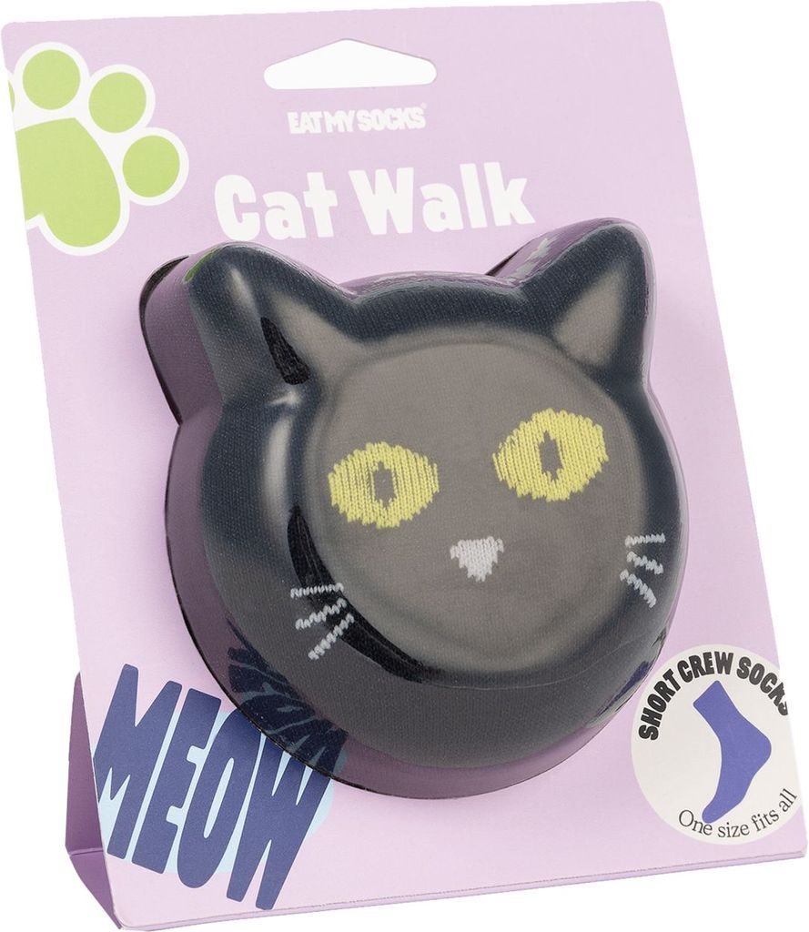 Socken mit Katzenlauf-Muster – Schwarz
