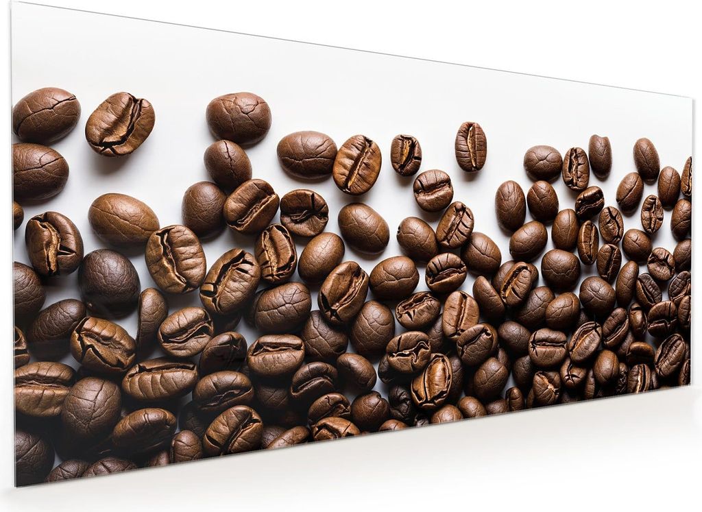 Küchenrückwand Spritzschutz Glas mit Motiv Kaffeebohnen 40 x 40 cm