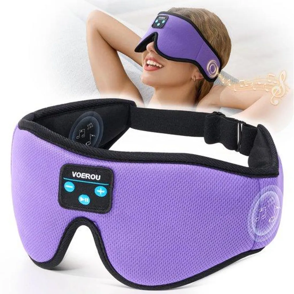 Casque de sommeil Bluetooth et masque occultant pour dormeur latéral