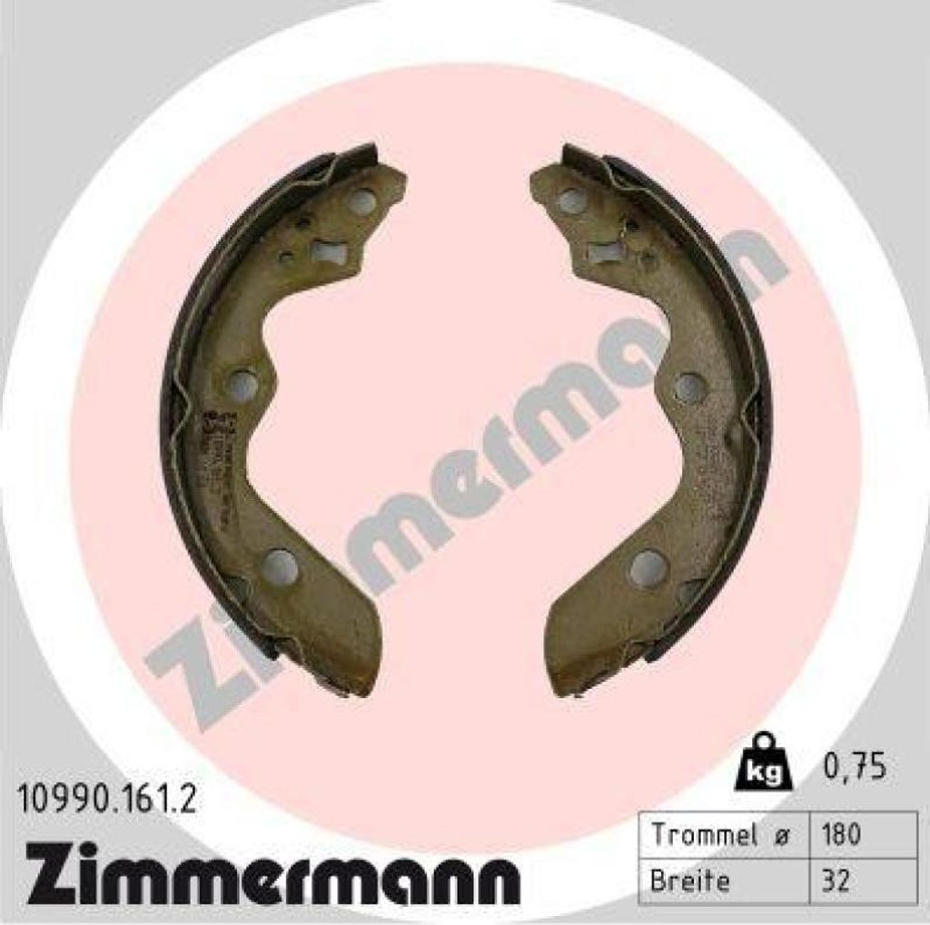 ZIMMERMANN Bremsbackensatz Hinten 10990.161.2