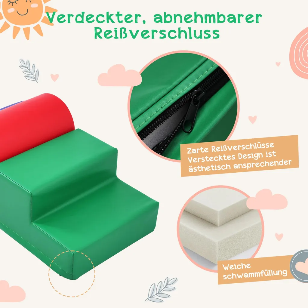 Modules d'escalade en mousse pour bébé - Parcours de motricité 5 pcs - 9