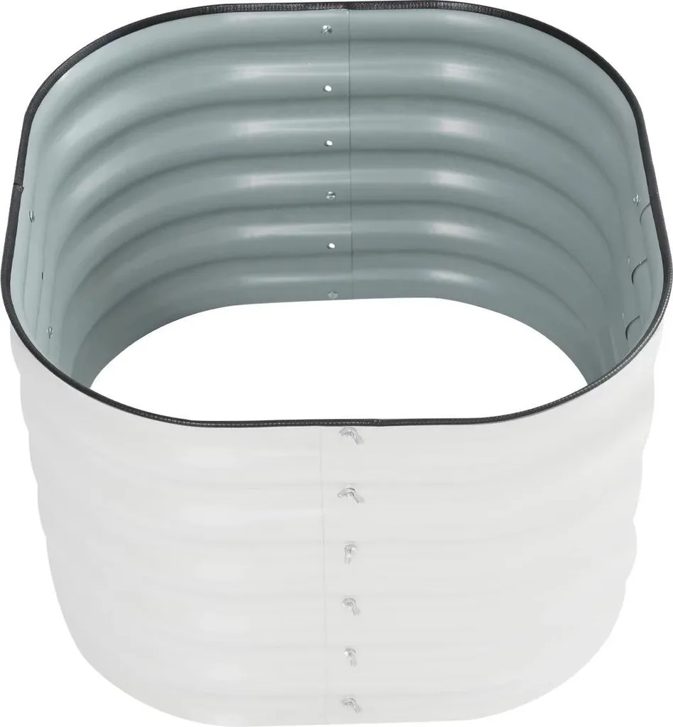 Jardinière ronde surélevée en métal pour potager et fleurs 60x60cm Lot de 2