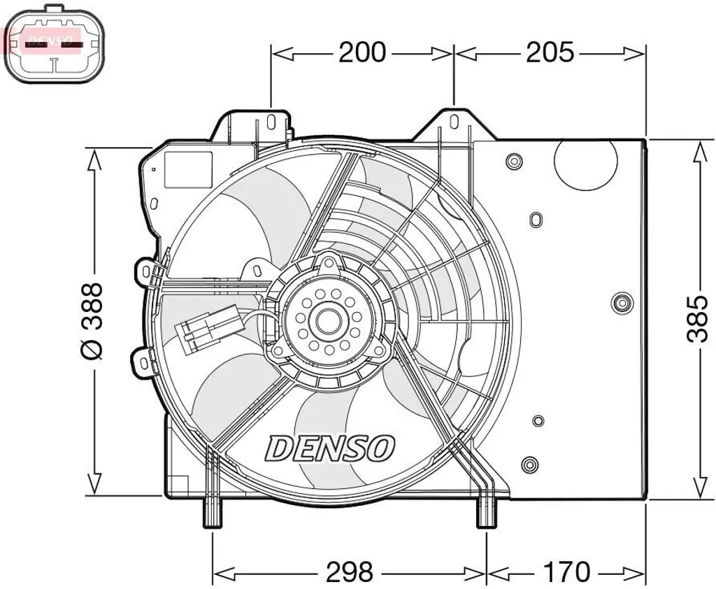 Ventilateur moteur DENSO DER21024 pour C-Elysee et Peugeot 208 I