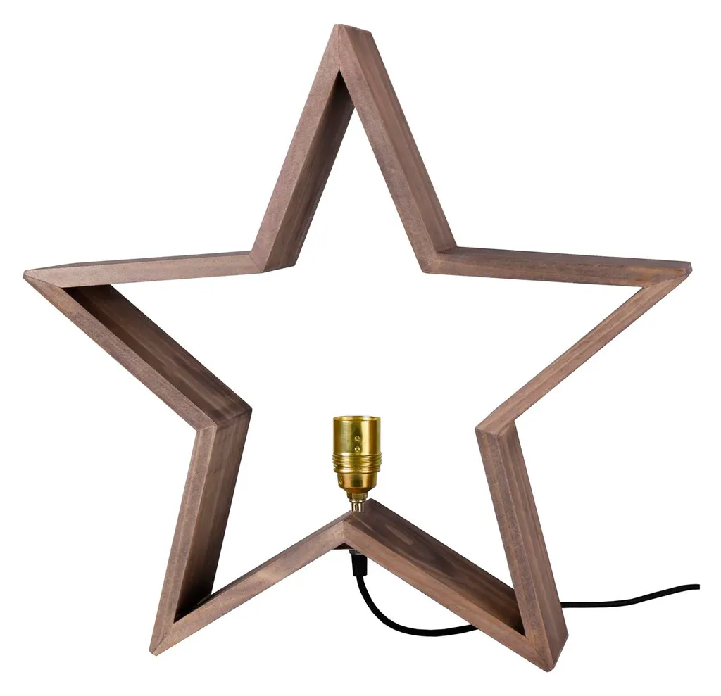 Stella in Legno LYSeKIL 52cm per Finestra | Atmosfera Nordica E27