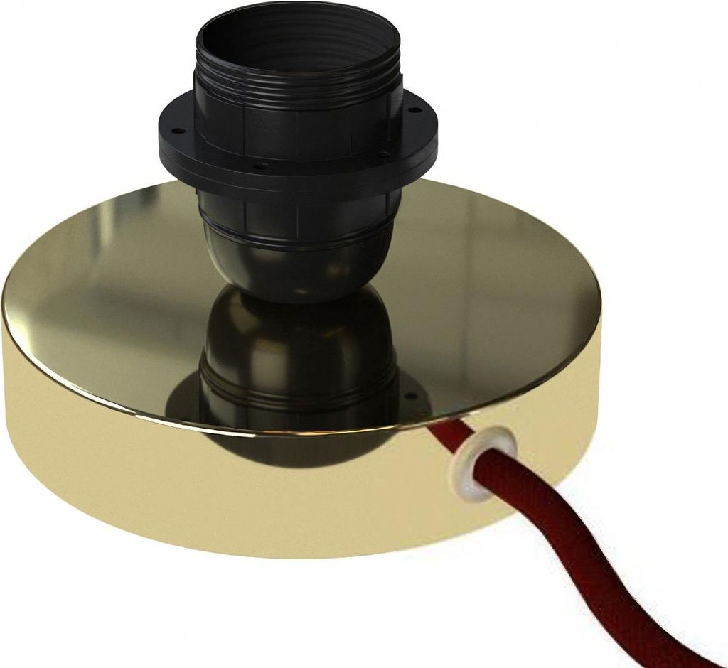 Creative Cables Posaluce Lampenschirm-tischleuchte Aus Metall Mit Zweipoligem Stecker Golden Golden One Size
