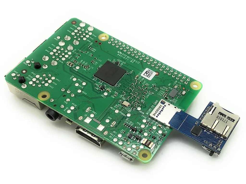 Lecteur de carte double microSD BerryBase compatible Raspberry Pi 4 et 3