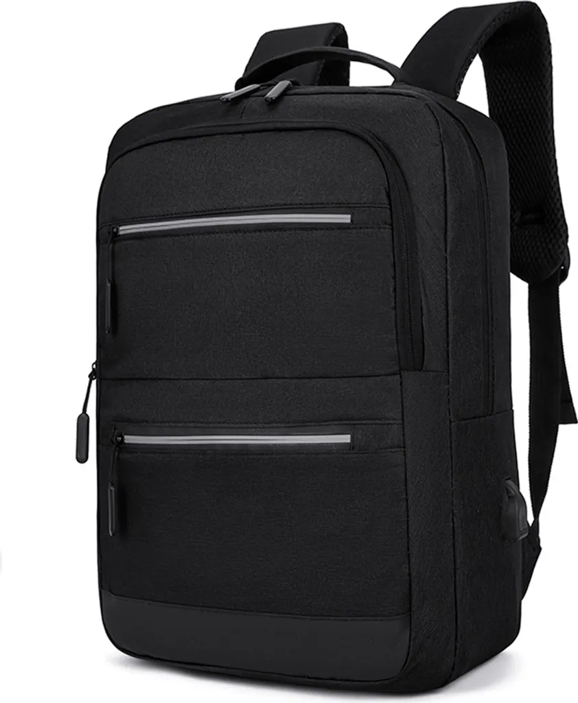 Sac à dos travail et voyage pour ordinateur 15,6 pouces multipoche noir USB