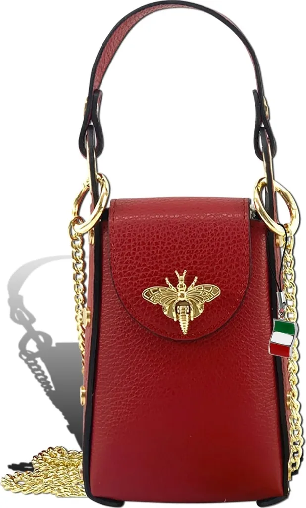 Borsa Artigianale Florence D2OTF813R in Pelle Rossa - Fatto a Mano
