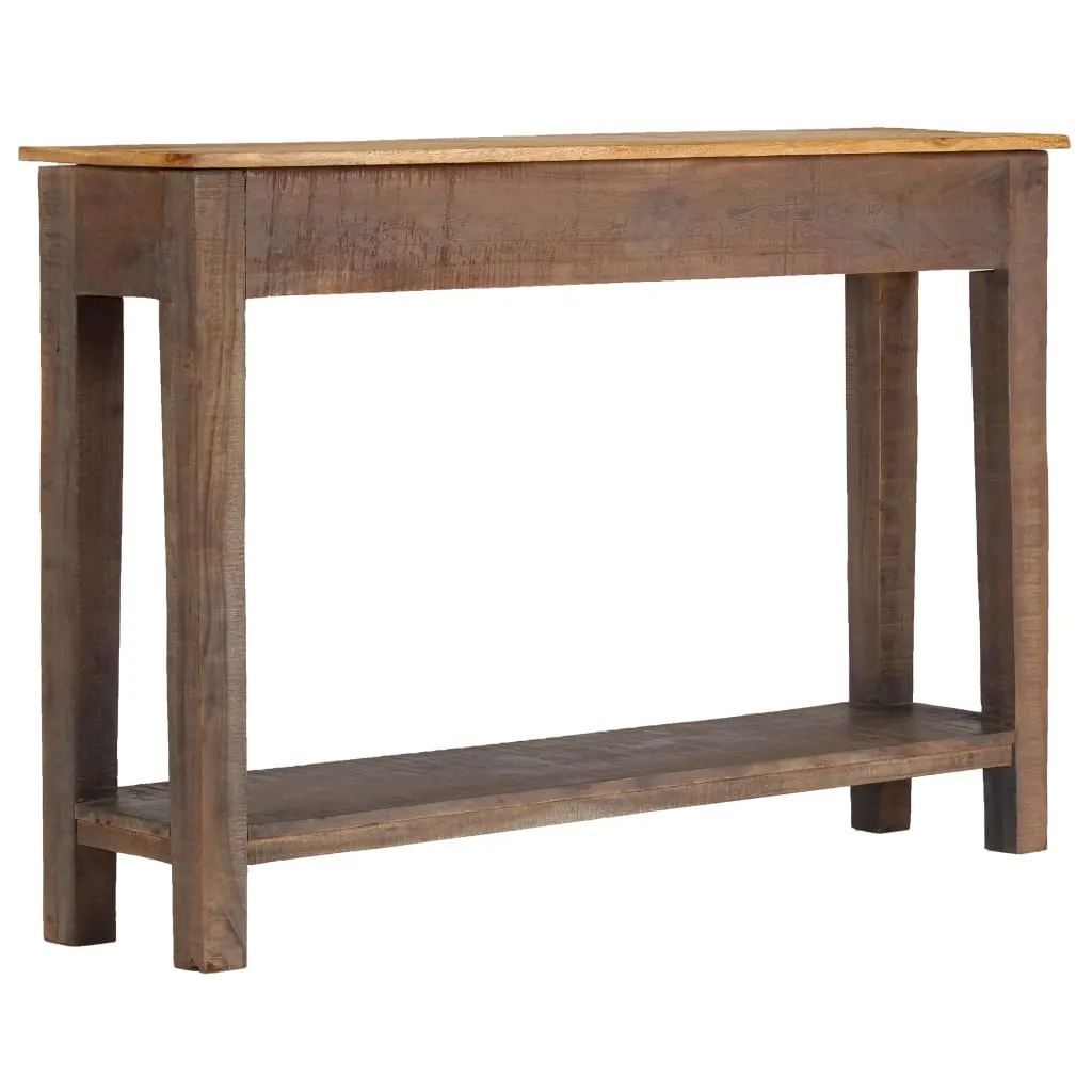 Table console 118 cm bois massif vintage - Finition artisanale robuste - 2