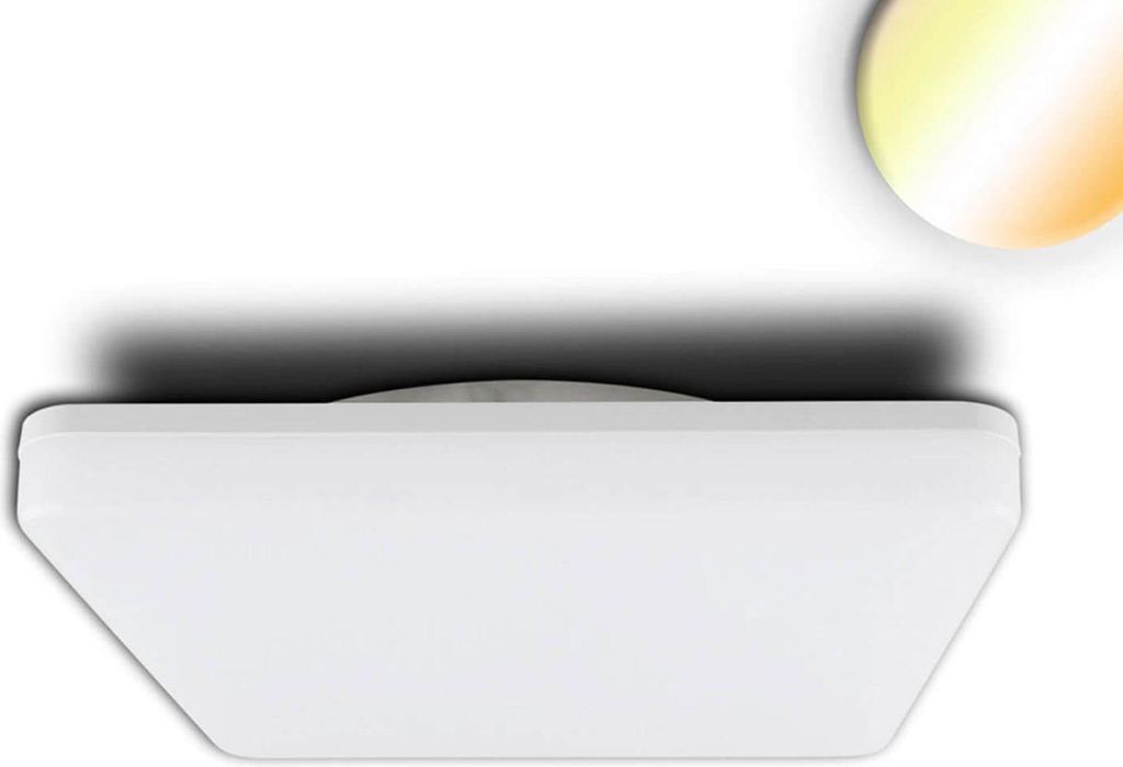 ISOLED LED Decken/Wandleuchte 24W, weiß, quadratisch, IP54, ColorSwitch 3000/4000K