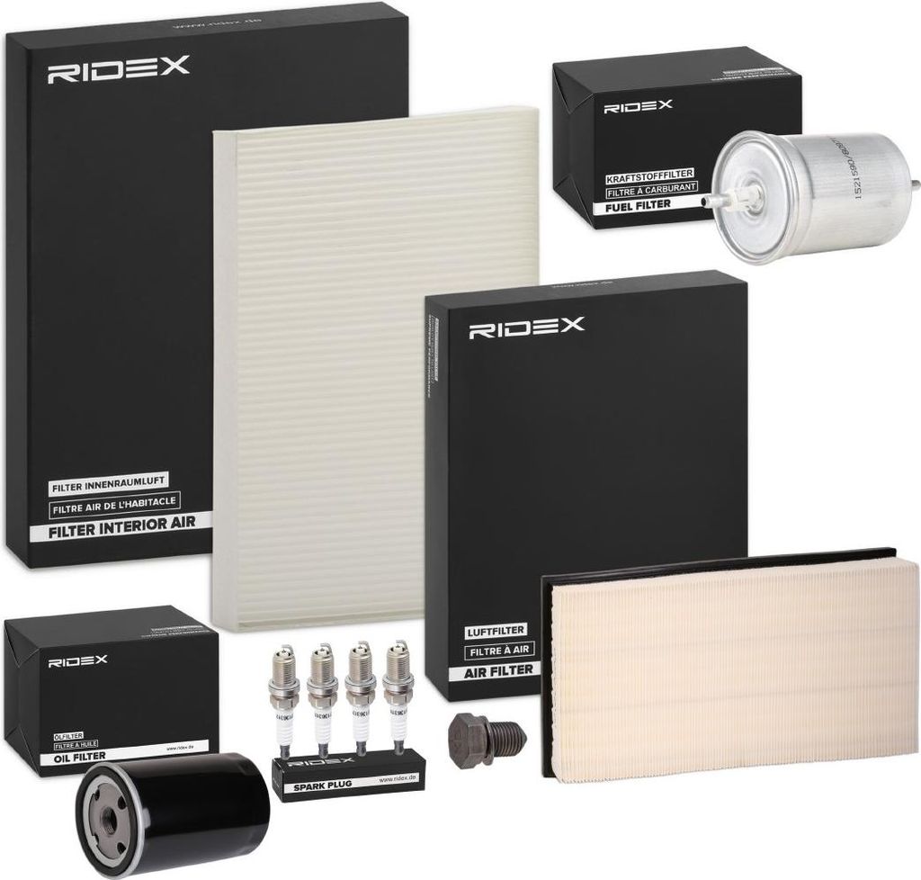 RIDEX Inspektionspaket Filterset für VW Golf IV Schrägheck (1J1) Golf IV Variant (1J5) New Beetle Cabrio (1Y7) Bora Limousine (1J2) Bora Variant ...