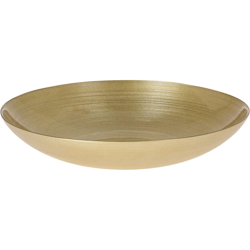 Obstschale - D30 cm - gold - Glas - rund - Dekorationsschale