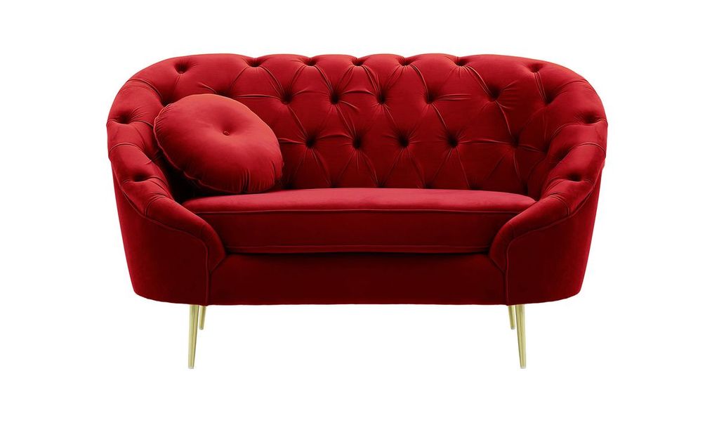 SLF24 - Gesteppter Sessel Kooper - rot - Velluto 7