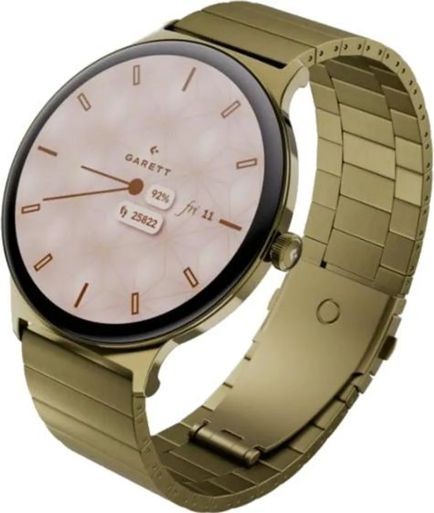 Garett Verona 2 Gold SOLID - Montre connectée élégante en acier doré