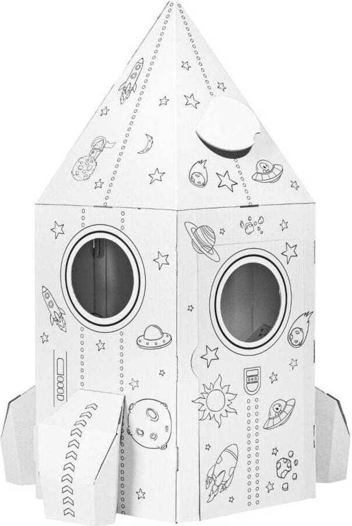 Tektorado Rakete aus Pappe zum Zusammenbauen und Ausmalen Produktbild 
