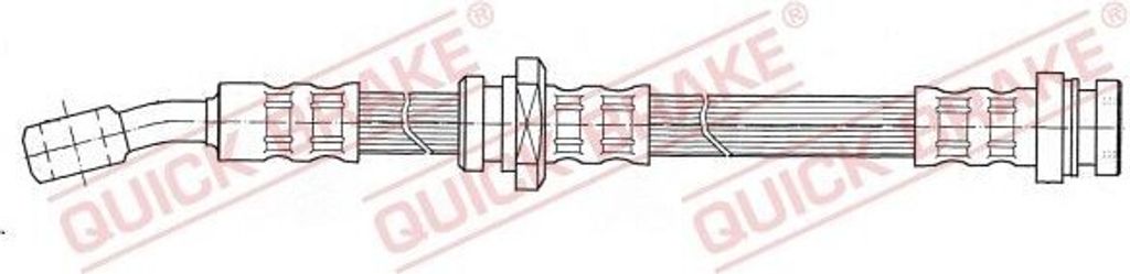 QUICK BRAKE 58.943 Bremsschlauch für OPEL AGILA (A) (H00) für SUZUKI IGNIS II für SUBARU JUSTY III (G3X) für VAUXHALL Agila Mk I (A) (H00)