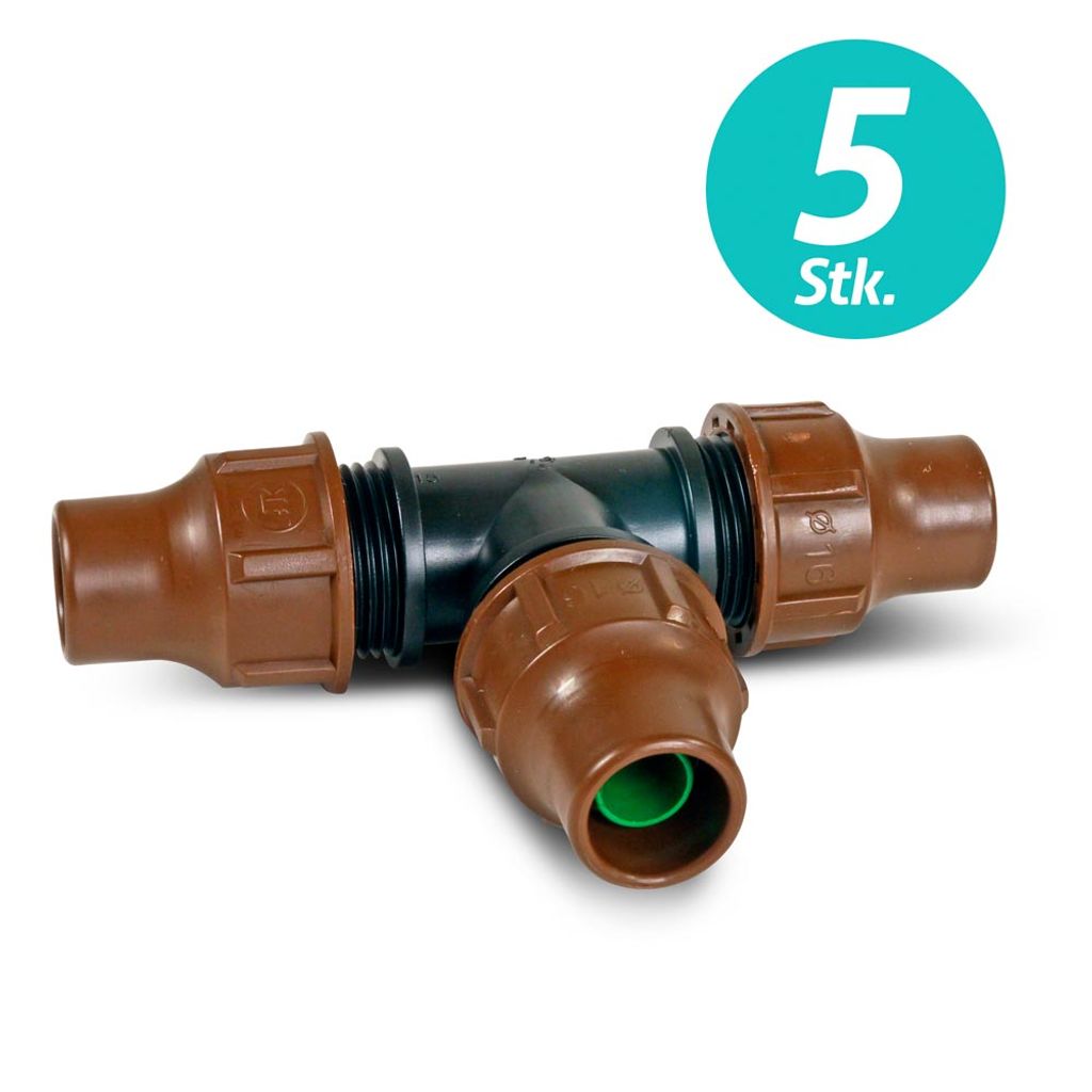 5x Schlauchverbinder Kupplung PE-Rohr Bewässerungssystem Tropfbewässerung 7x7mm 