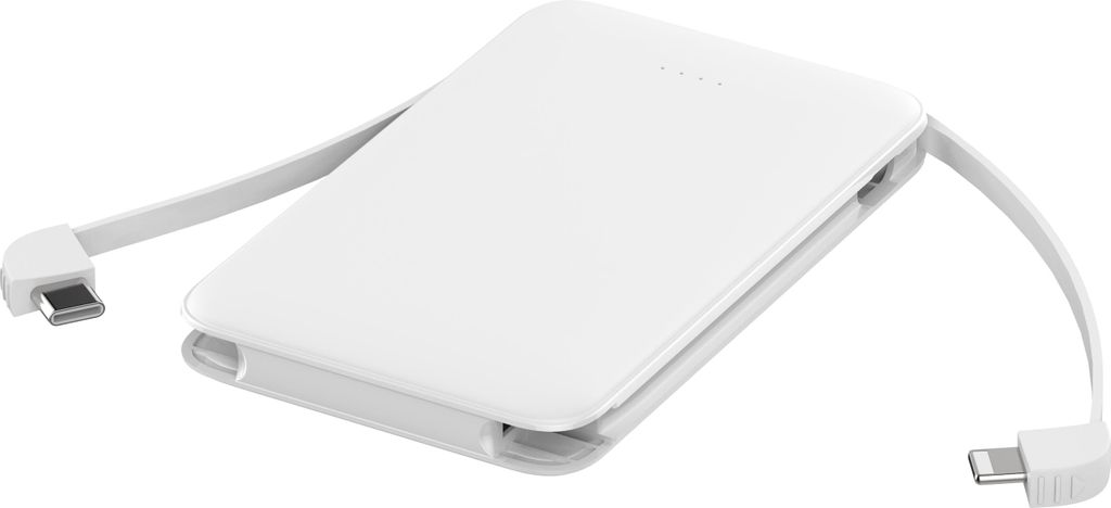 Powerbank mit integriertem USB-C & Lightning Kabel  5000 Produktbild 
