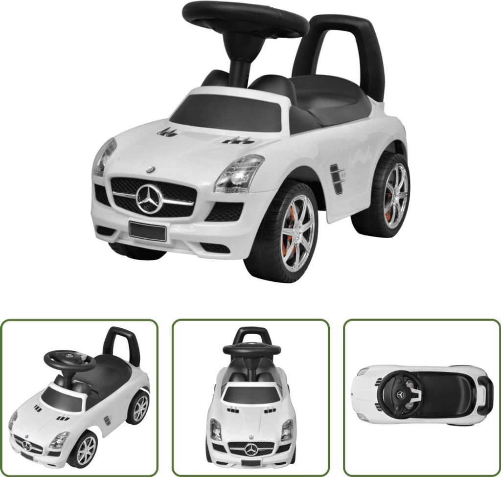 The Living Store Tretauto für Kinder Weiß