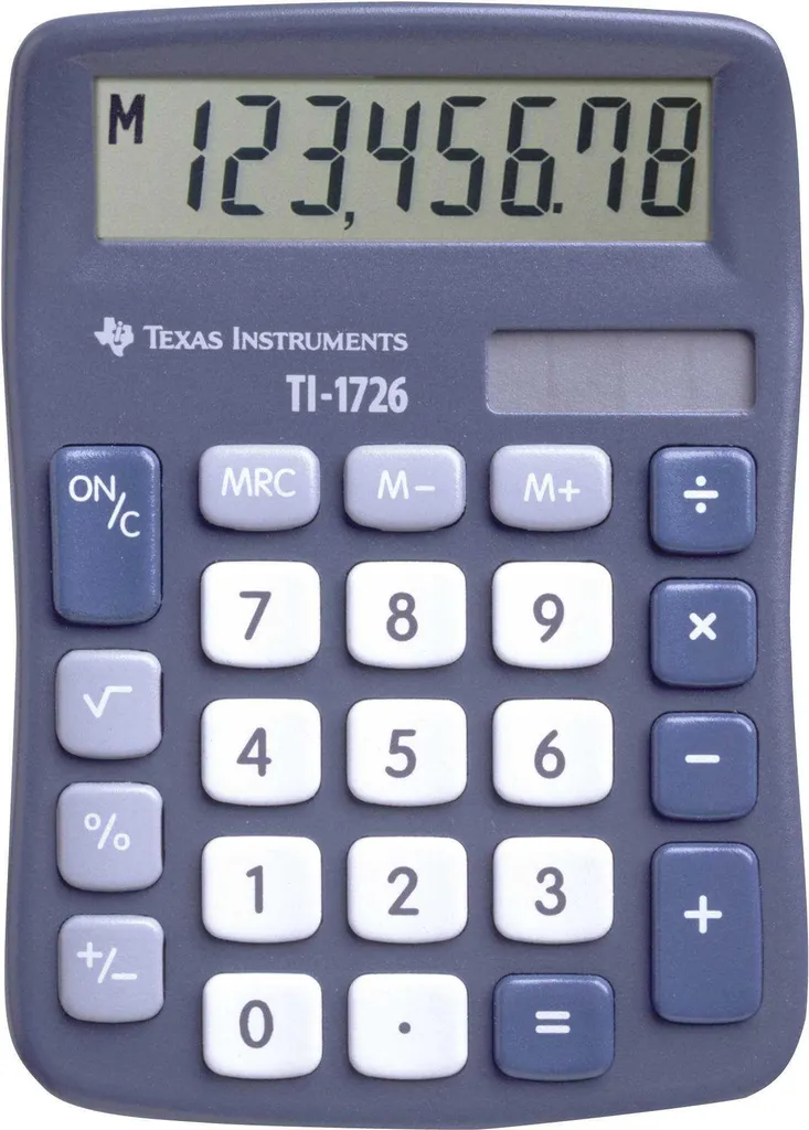 Texas Instruments TI-1726 - Calcolatrice - 8 cifre - Pannello solare