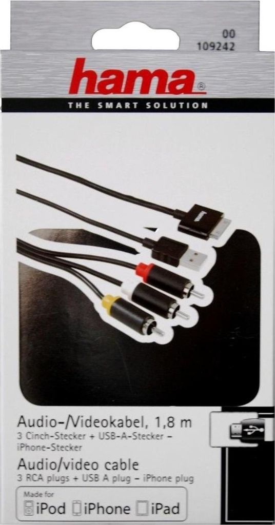 TV AV kabel 30pinový dokovací konektor pro iPhone/iPod/iPad Obrázek produktu 2