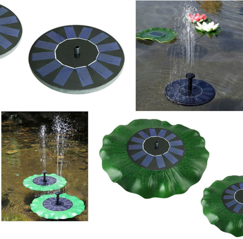 Schwimmende Solarpumpe Garten Springbrunnen Wasserpumpe Brunnen Teich Set DHL 