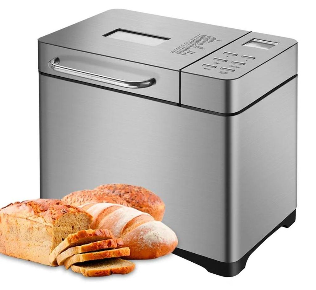 Brotbackautomat - Brotmaschine - Automatisch - 650 W - 1 kg - 25–120 °C - Edelstahl - Weiß