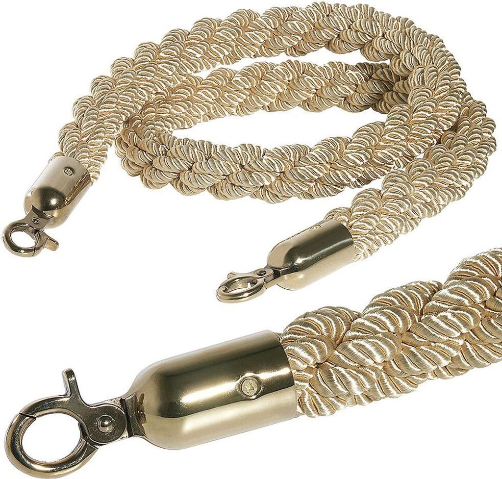 CONTACTO Goldfarbenes Seil 1500 mm zu Absperrpfosten, goldfarben