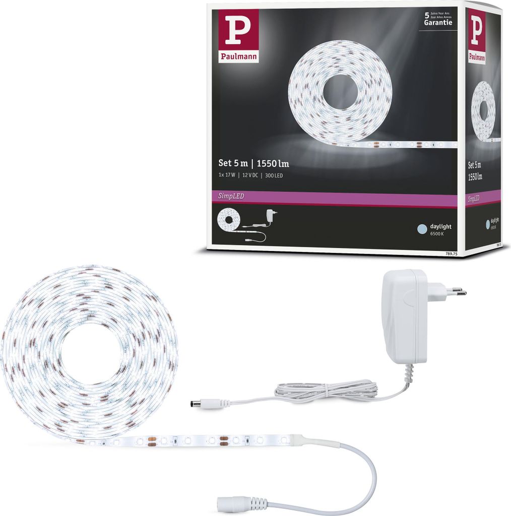 Paulmann SimpLED LED Strip Tageslichtweiß Komplettset