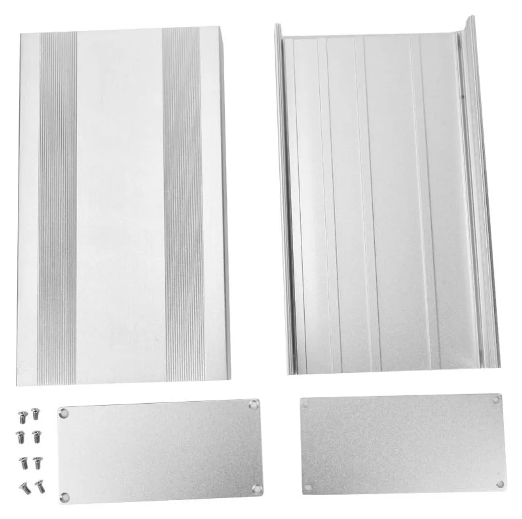 Boîtier électronique aluminium 68x145x250mm argent sablé