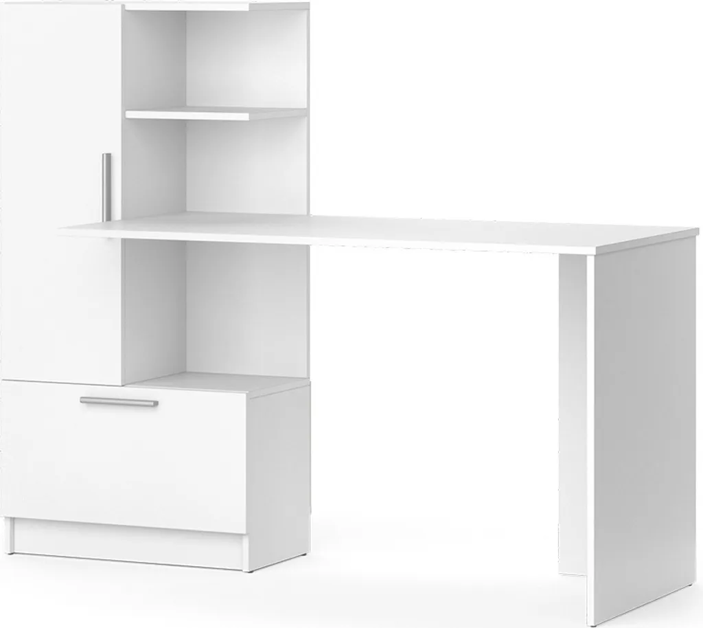 Grand Bureau Informatique Blanc 150cm Vicco Tomy pour Maison et Bureau