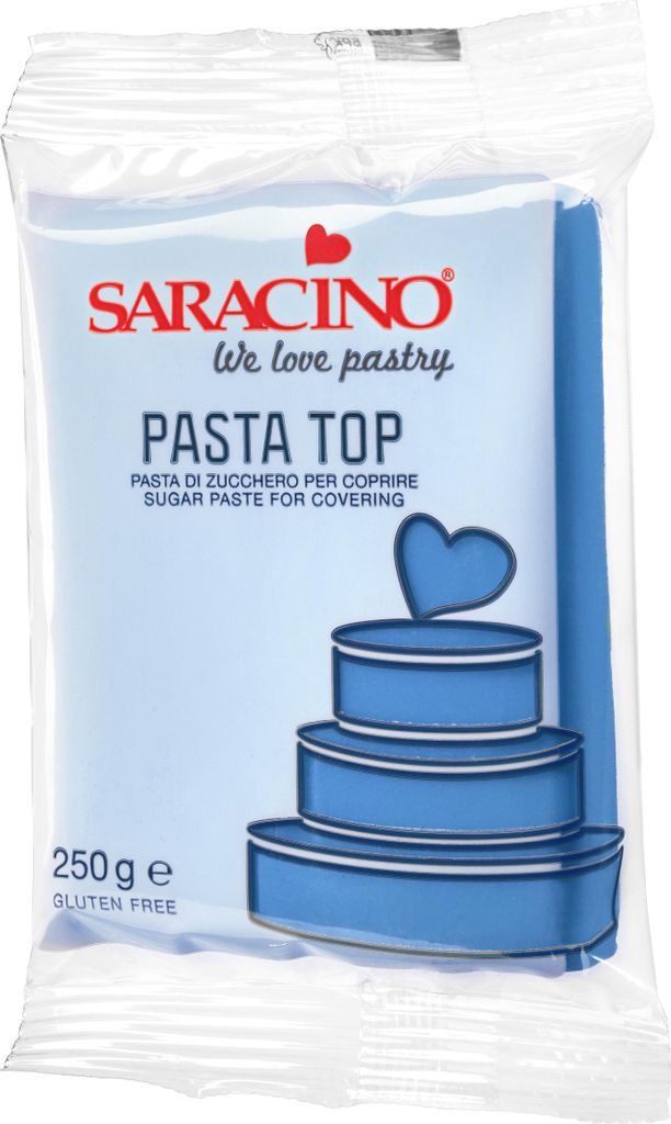 Saracino Pasta Top blau 250g Einschlagmasse Rollfondant blu blue - glutenfrei