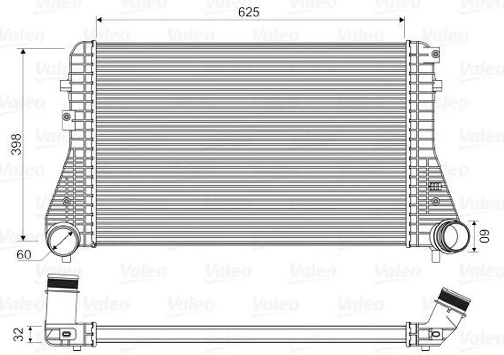 Intercooler Valeo 818339 en aluminium pour VW Tiguan et Audi TT 8J