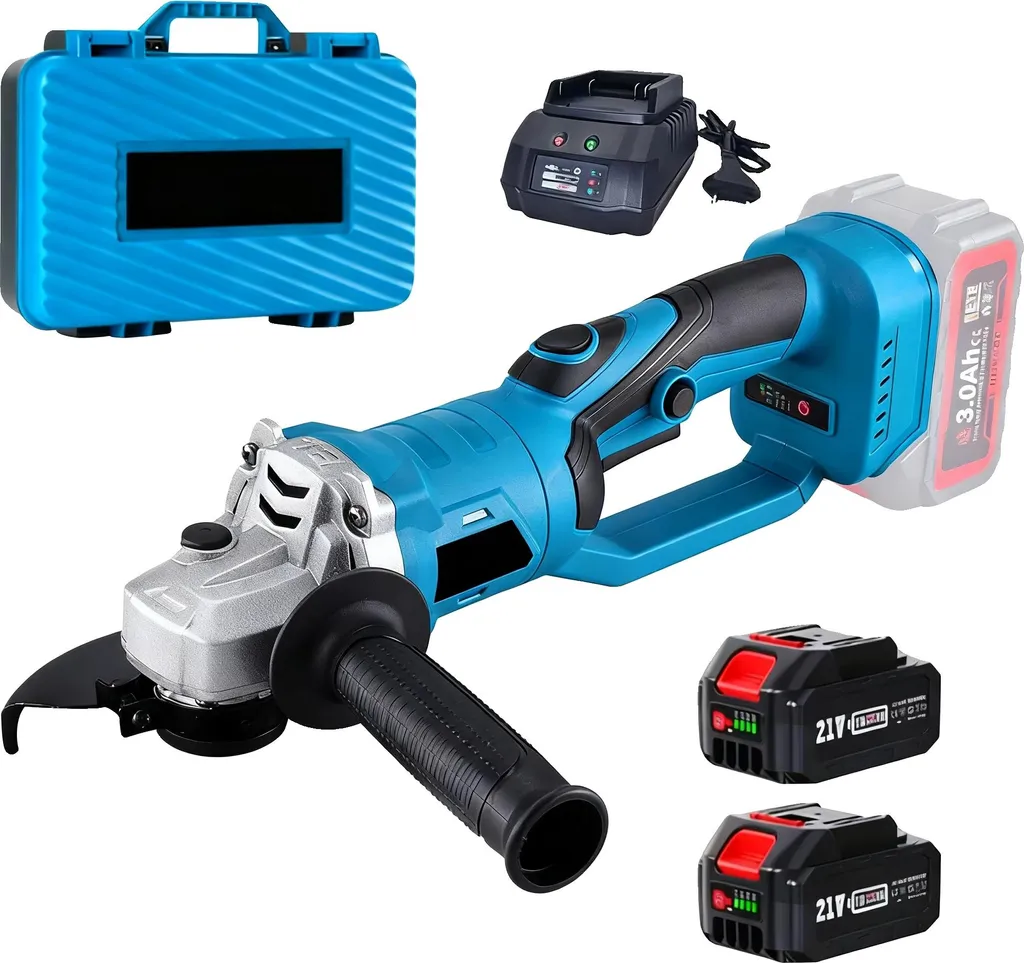Meuleuse d'angle sans fil 125mm avec 2 batteries Li-ion rechargeables