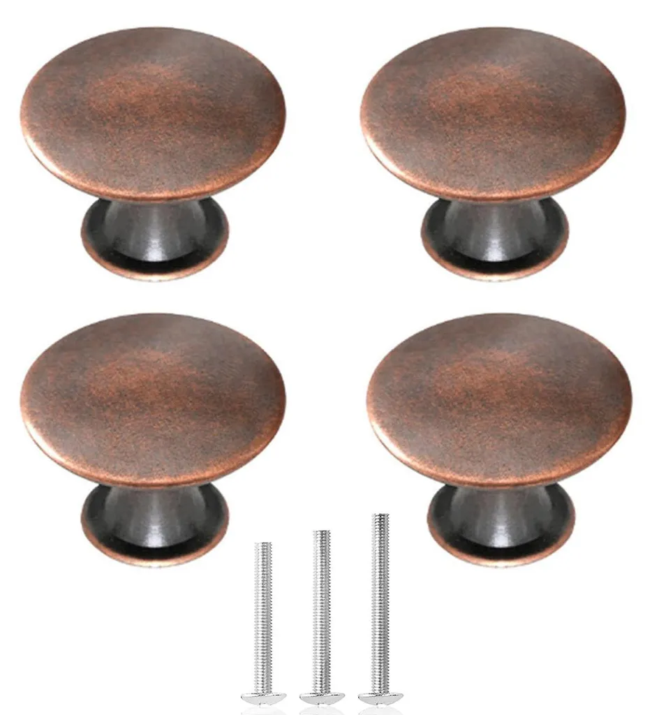 Boutons de meuble pour cuisine et salle de bains vintage laiton 30 mm
