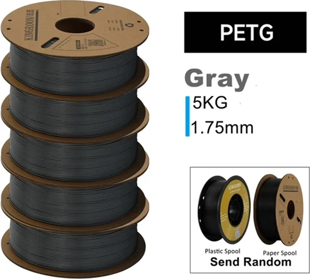 Filament PETG Gris pour Prototypes Techniques - Grosse Bobine 5KG - 2