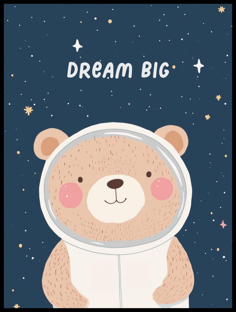 Plakat 60x80cm Muster für Kinder, Mädchen und Jungen - Astromiś