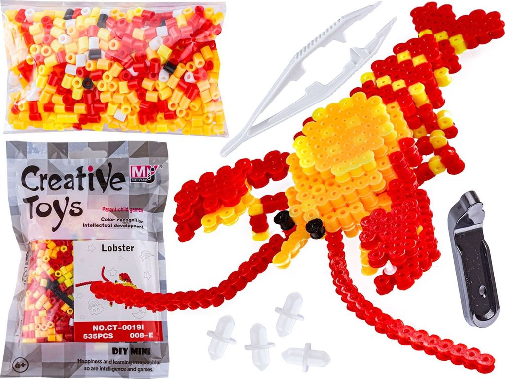 Bügelperlen 3D-Version, HOMAR-Schablone, Sachet, Bügelbrett