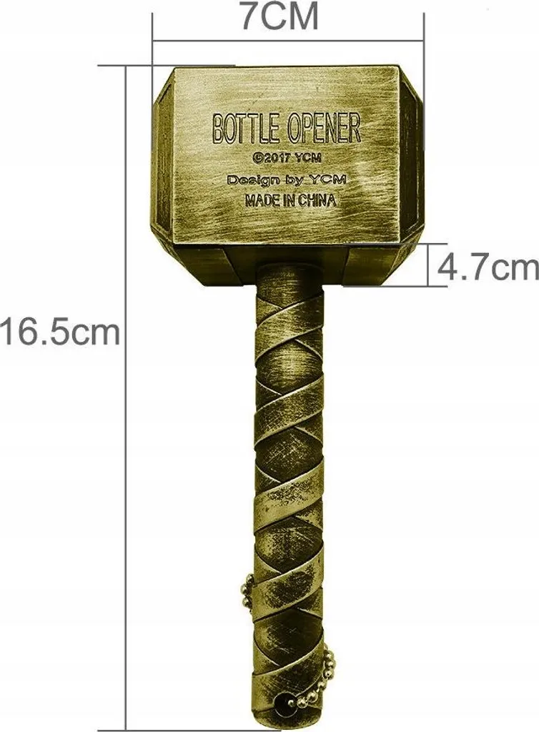 Aimant en argent Mjolnir - Puissant Magnet Marteau de Thor Décoratif