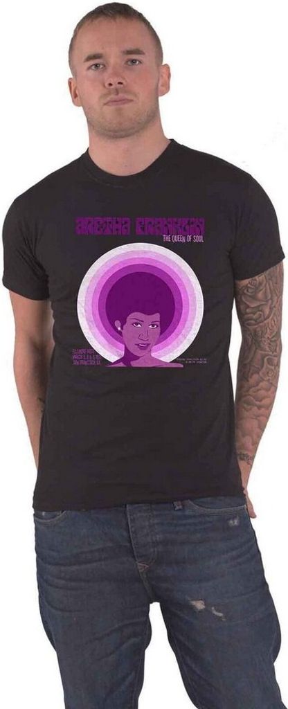 Aretha Franklin - "Fillmore West ́71" T-Shirt für Herren/Damen Uni RO4914 (L) (Schwarz)