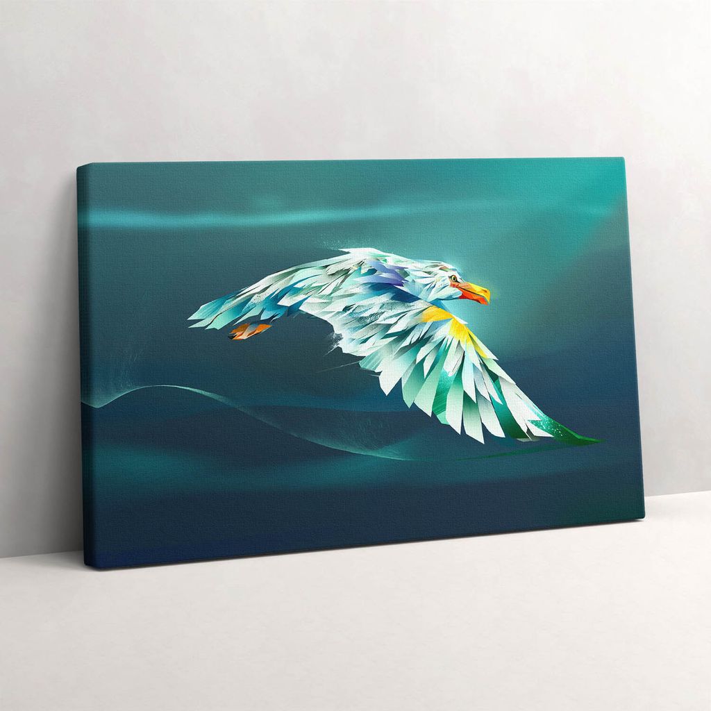 Bild eines fliegenden Adlers – Leinwandbild Wandbild – 60x40 cm – Leinwandbilder – Wandbilder – Schlafzimmer – Flur